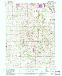 Foraker Indiana Historical topographic map, 1:24000 scale, 7.5 X 7.5 Minute, Year 1960