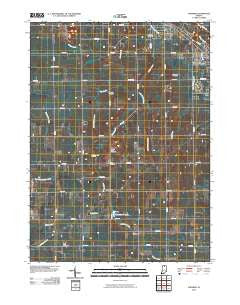 Foraker Indiana Historical topographic map, 1:24000 scale, 7.5 X 7.5 Minute, Year 2010