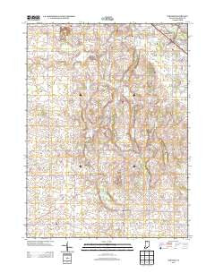 Foraker Indiana Historical topographic map, 1:24000 scale, 7.5 X 7.5 Minute, Year 2013