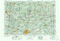 Fort Wayne Indiana Historical topographic map, 1:250000 scale, 1 X 2 Degree, Year 1953