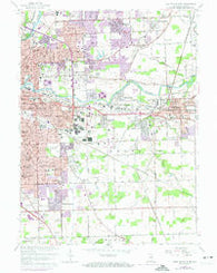 Fort Wayne East Indiana Historical topographic map, 1:24000 scale, 7.5 X 7.5 Minute, Year 1963