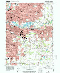 Fort Wayne East Indiana Historical topographic map, 1:24000 scale, 7.5 X 7.5 Minute, Year 1998
