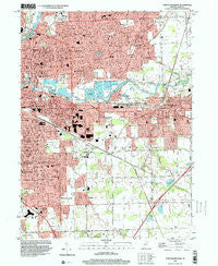 Fort Wayne East Indiana Historical topographic map, 1:24000 scale, 7.5 X 7.5 Minute, Year 1998