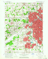 Fort Wayne West Indiana Historical topographic map, 1:24000 scale, 7.5 X 7.5 Minute, Year 1963