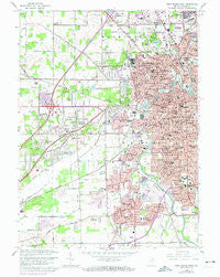 Fort Wayne West Indiana Historical topographic map, 1:24000 scale, 7.5 X 7.5 Minute, Year 1963