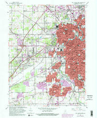 Fort Wayne West Indiana Historical topographic map, 1:24000 scale, 7.5 X 7.5 Minute, Year 1963