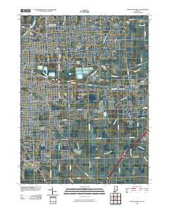 Fort Wayne East Indiana Historical topographic map, 1:24000 scale, 7.5 X 7.5 Minute, Year 2010