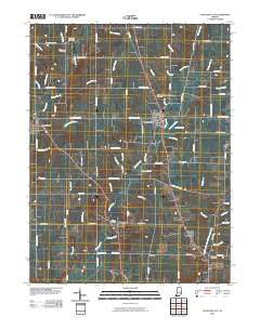 Fountain City Indiana Historical topographic map, 1:24000 scale, 7.5 X 7.5 Minute, Year 2010