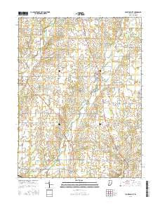 Fountain City Indiana Current topographic map, 1:24000 scale, 7.5 X 7.5 Minute, Year 2016