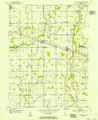 Fountaintown Indiana Historical topographic map, 1:24000 scale, 7.5 X 7.5 Minute, Year 1952