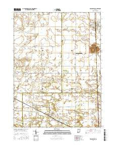 Francesville Indiana Current topographic map, 1:24000 scale, 7.5 X 7.5 Minute, Year 2016