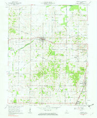 Francisco Indiana Historical topographic map, 1:24000 scale, 7.5 X 7.5 Minute, Year 1961
