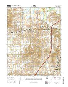 Francisco Indiana Current topographic map, 1:24000 scale, 7.5 X 7.5 Minute, Year 2016