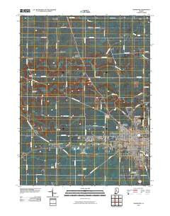Frankfort Indiana Historical topographic map, 1:24000 scale, 7.5 X 7.5 Minute, Year 2010