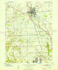 Franklin Indiana Historical topographic map, 1:24000 scale, 7.5 X 7.5 Minute, Year 1948