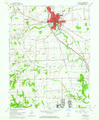 Franklin Indiana Historical topographic map, 1:24000 scale, 7.5 X 7.5 Minute, Year 1961