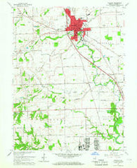 Franklin Indiana Historical topographic map, 1:24000 scale, 7.5 X 7.5 Minute, Year 1961