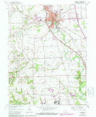 Franklin Indiana Historical topographic map, 1:24000 scale, 7.5 X 7.5 Minute, Year 1961