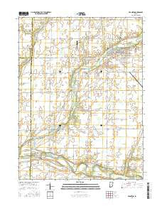 Frankton Indiana Current topographic map, 1:24000 scale, 7.5 X 7.5 Minute, Year 2016