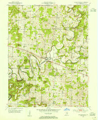 Fredericksburg Indiana Historical topographic map, 1:24000 scale, 7.5 X 7.5 Minute, Year 1953
