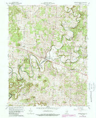 Fredericksburg Indiana Historical topographic map, 1:24000 scale, 7.5 X 7.5 Minute, Year 1966