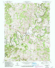 Fredericksburg Indiana Historical topographic map, 1:24000 scale, 7.5 X 7.5 Minute, Year 1966