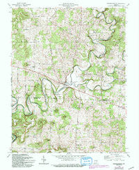 Fredericksburg Indiana Historical topographic map, 1:24000 scale, 7.5 X 7.5 Minute, Year 1966