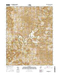 Fredericksburg Indiana Current topographic map, 1:24000 scale, 7.5 X 7.5 Minute, Year 2016
