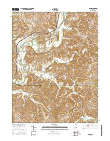Freedom Indiana Current topographic map, 1:24000 scale, 7.5 X 7.5 Minute, Year 2016