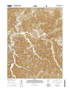 French Lick Indiana Current topographic map, 1:24000 scale, 7.5 X 7.5 Minute, Year 2016