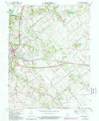 Fritchton Indiana Historical topographic map, 1:24000 scale, 7.5 X 7.5 Minute, Year 1974