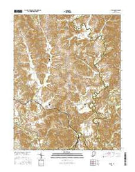 Fulda Indiana Current topographic map, 1:24000 scale, 7.5 X 7.5 Minute, Year 2016