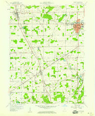 Garrett Indiana Historical topographic map, 1:24000 scale, 7.5 X 7.5 Minute, Year 1957