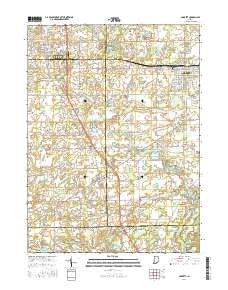 Garrett Indiana Current topographic map, 1:24000 scale, 7.5 X 7.5 Minute, Year 2016