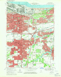 Gary Indiana Historical topographic map, 1:24000 scale, 7.5 X 7.5 Minute, Year 1968