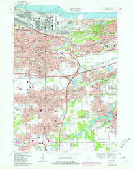Gary Indiana Historical topographic map, 1:24000 scale, 7.5 X 7.5 Minute, Year 1968