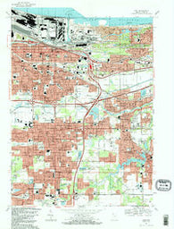 Gary Indiana Historical topographic map, 1:24000 scale, 7.5 X 7.5 Minute, Year 1991