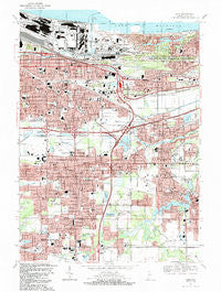 Gary Indiana Historical topographic map, 1:24000 scale, 7.5 X 7.5 Minute, Year 1991