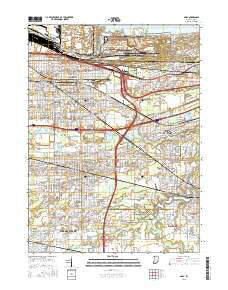 Gary Indiana Current topographic map, 1:24000 scale, 7.5 X 7.5 Minute, Year 2016