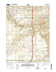 Gas City Indiana Current topographic map, 1:24000 scale, 7.5 X 7.5 Minute, Year 2016