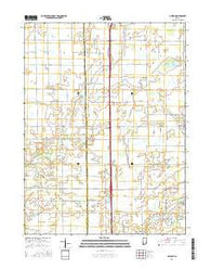 Gaston Indiana Current topographic map, 1:24000 scale, 7.5 X 7.5 Minute, Year 2016