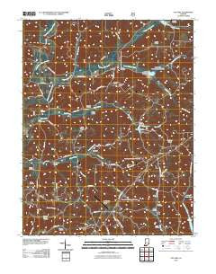 Gatchel Indiana Historical topographic map, 1:24000 scale, 7.5 X 7.5 Minute, Year 2010