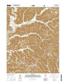 Gatchel Indiana Current topographic map, 1:24000 scale, 7.5 X 7.5 Minute, Year 2016