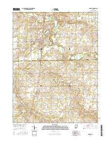 Geneva Indiana Current topographic map, 1:24000 scale, 7.5 X 7.5 Minute, Year 2016