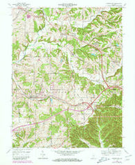 Georgetown Indiana Historical topographic map, 1:24000 scale, 7.5 X 7.5 Minute, Year 1966