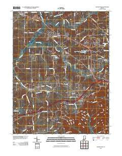 Georgetown Indiana Historical topographic map, 1:24000 scale, 7.5 X 7.5 Minute, Year 2010