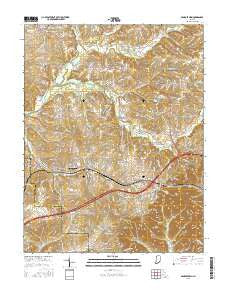 Georgetown Indiana Current topographic map, 1:24000 scale, 7.5 X 7.5 Minute, Year 2016