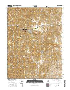 Georgia Indiana Current topographic map, 1:24000 scale, 7.5 X 7.5 Minute, Year 2016