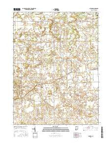 Gifford Indiana Current topographic map, 1:24000 scale, 7.5 X 7.5 Minute, Year 2016