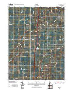 Gilman Indiana Historical topographic map, 1:24000 scale, 7.5 X 7.5 Minute, Year 2010